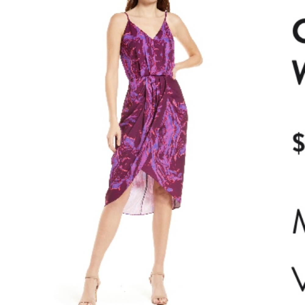 Chelsea28 sleeveless faux wrap dress